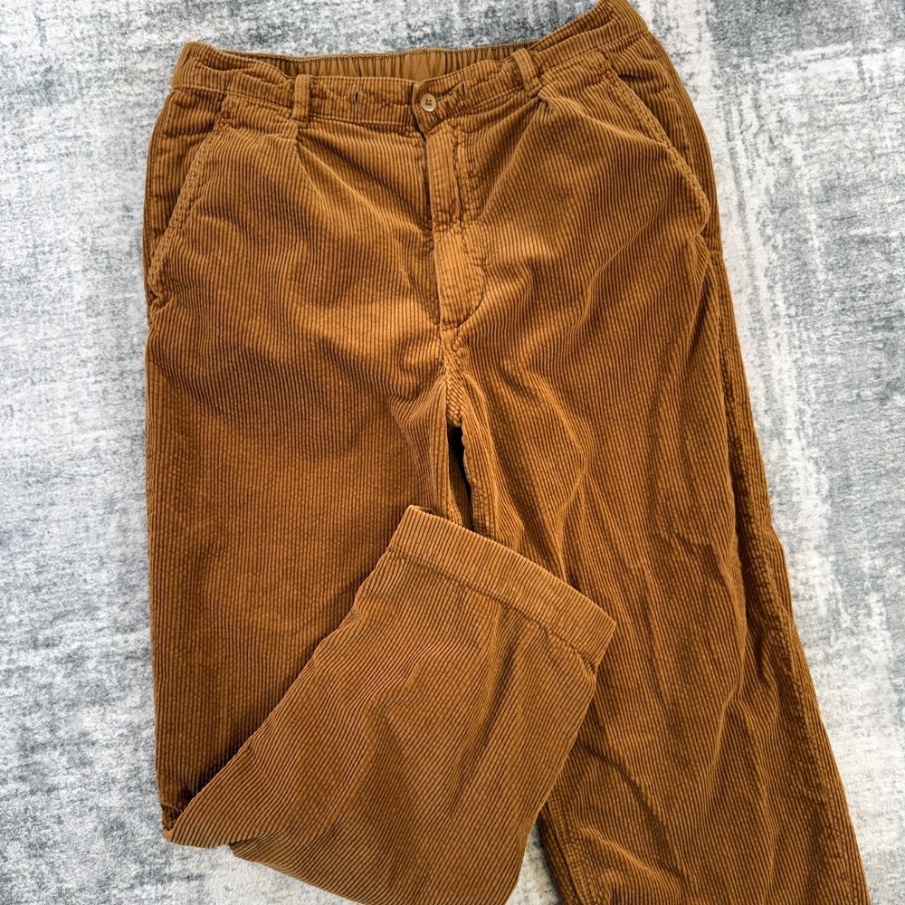 Polo Ralph Lauren Prepster Easy Pants Medium Corduroy Brown Wide Wale Elastic